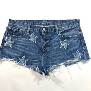 Ralph Lauren Denim & Supply Star Patch Shorts Cutoff Boyfriend